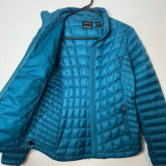 Marmot Women's Featherless Quilted Puffer Jacket Lightweight Insulated Teal XS - Picture 5 of 9